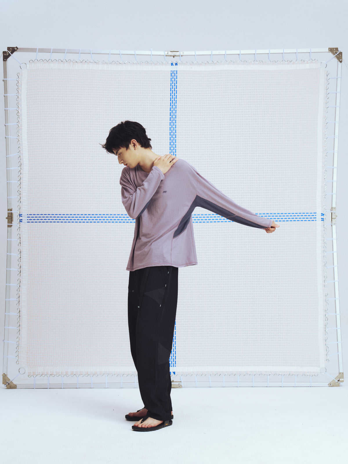 LOGO linen-cotton TEE