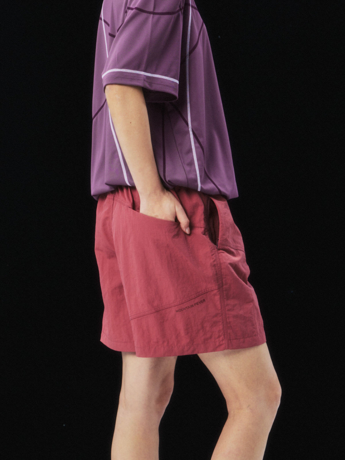 Asymmetrical Panel Structured Cargo Shorts