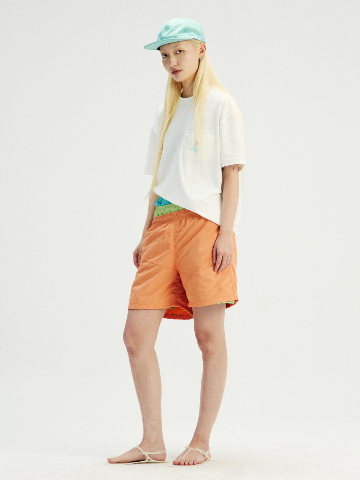 Diagonal Spliced Packable Shorts