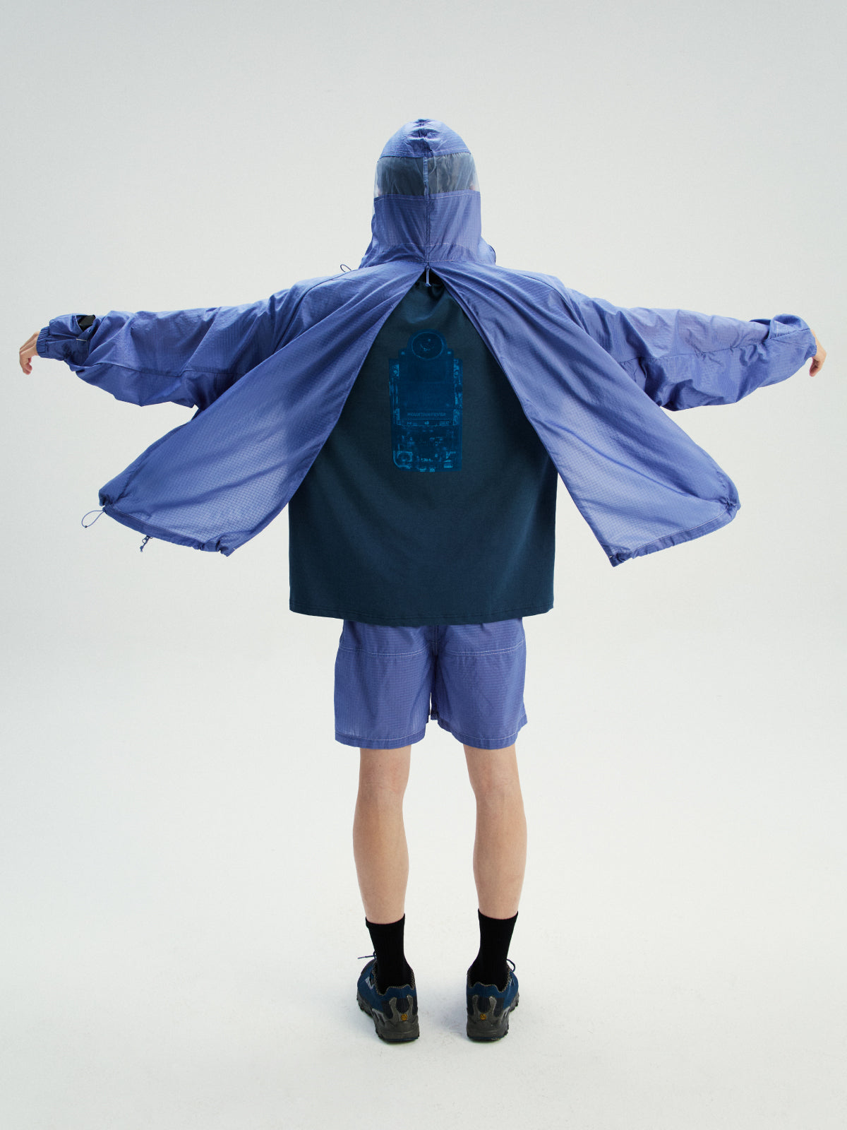 Lightweight Semi-Clear Grid Hood Jacket