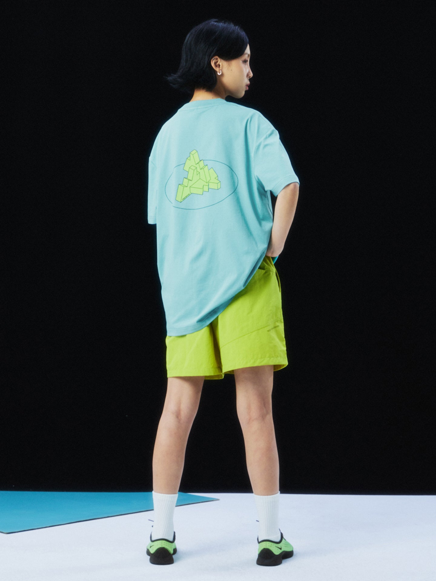 Mosaic Mountain Island Logo Cool-Tech Short Sleeve Tee