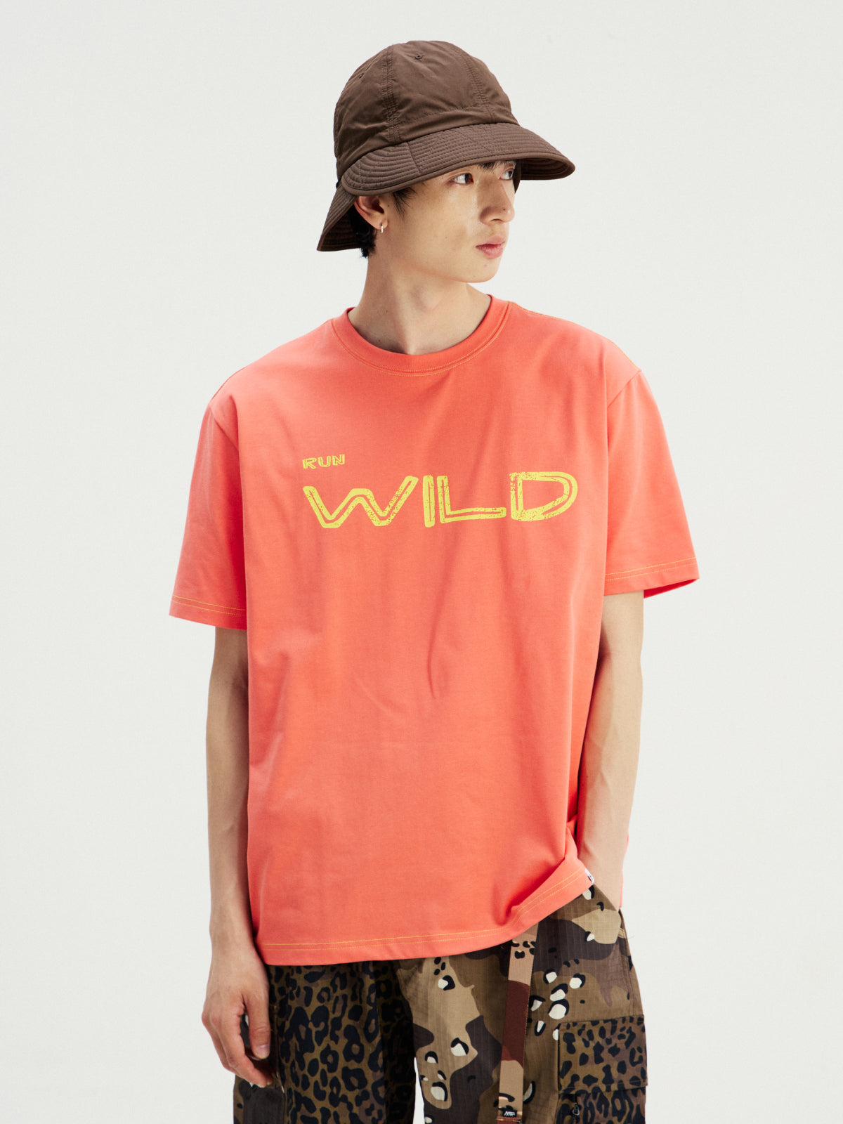 RUN-WILD Contrast Stitch Tee