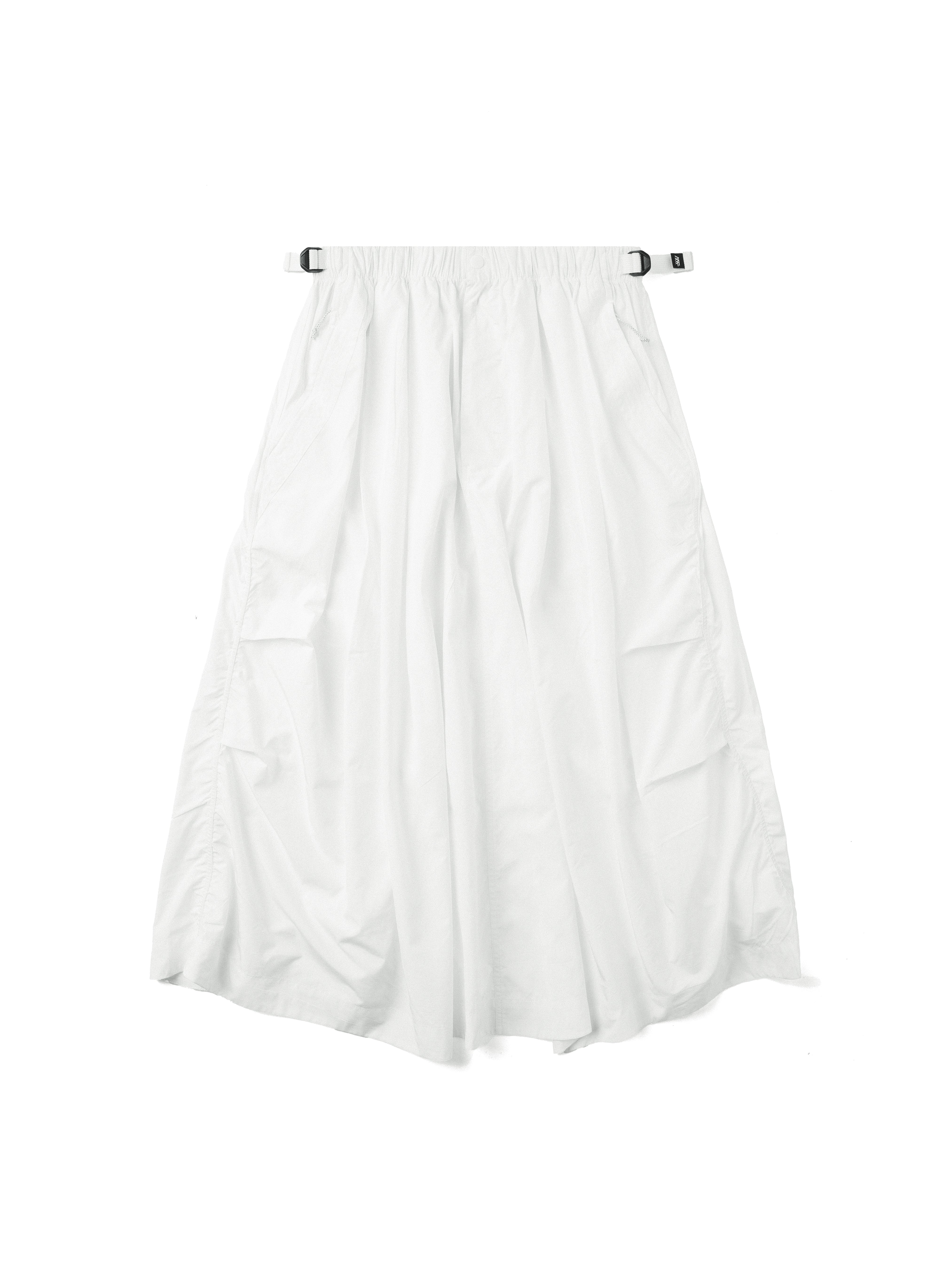 Belted Pleated Parachute Skirt