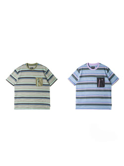color-blocked striped tee