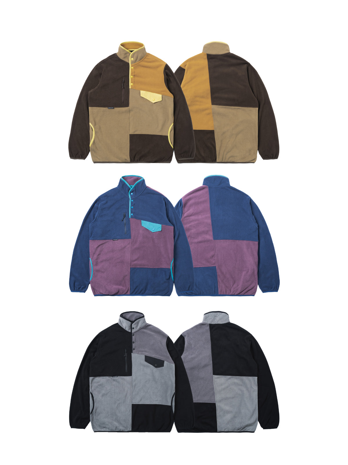 Color Block Fleece Pullover
