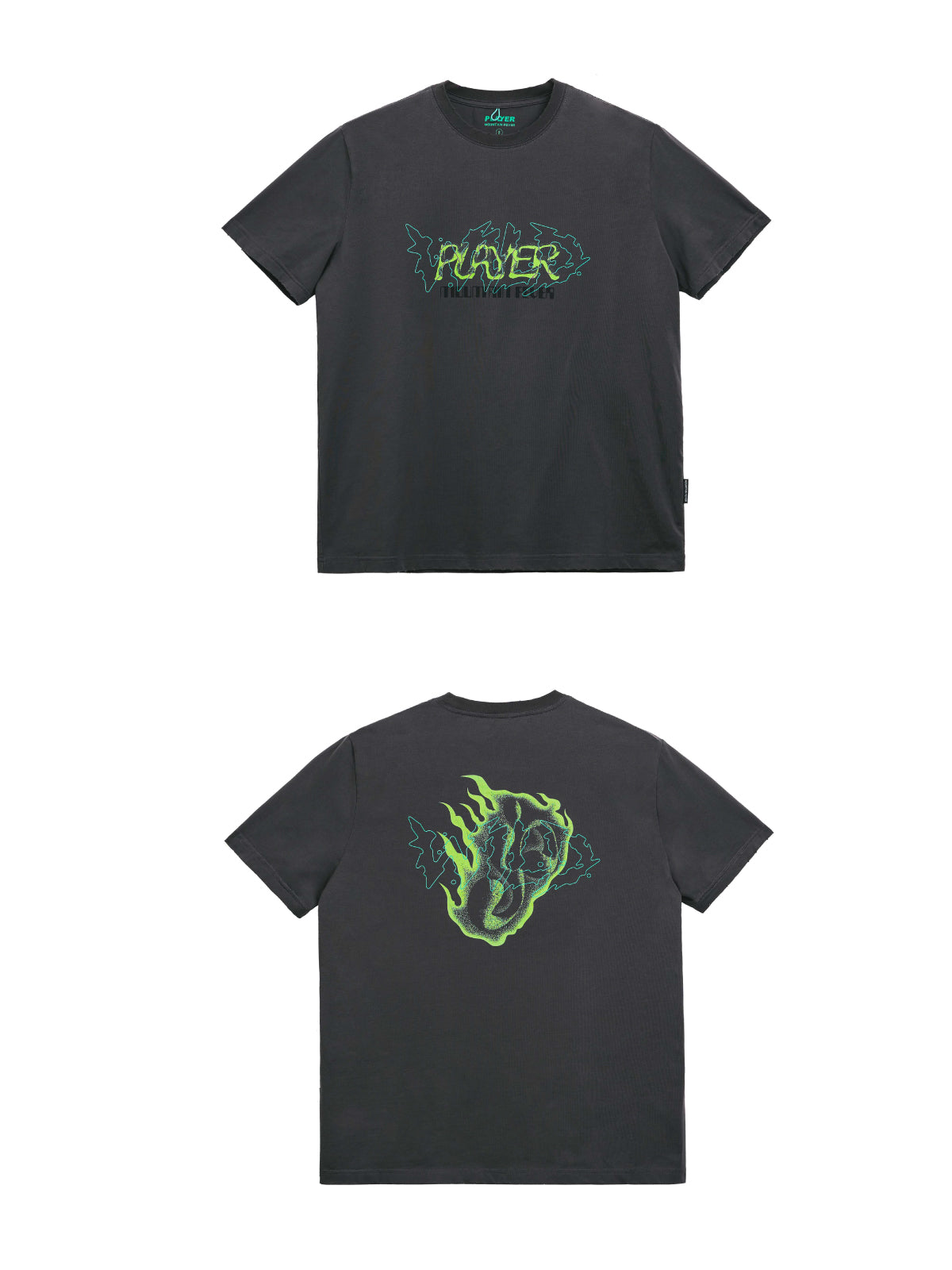MOUNTAINFEVER X PLAYER Flame Print Washed Cool Touch Short Sleeve Tee