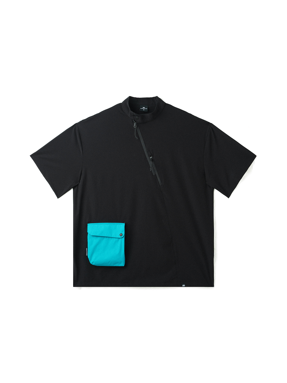 3M Reflective Quick-Dry Detachable Pocket High-Neck Short-Sleeve Shirt