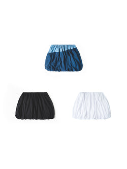 Pleated Balloon Short Skirt