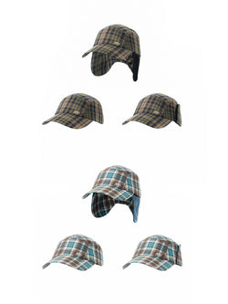 Detachable Checkered Baseball Cap