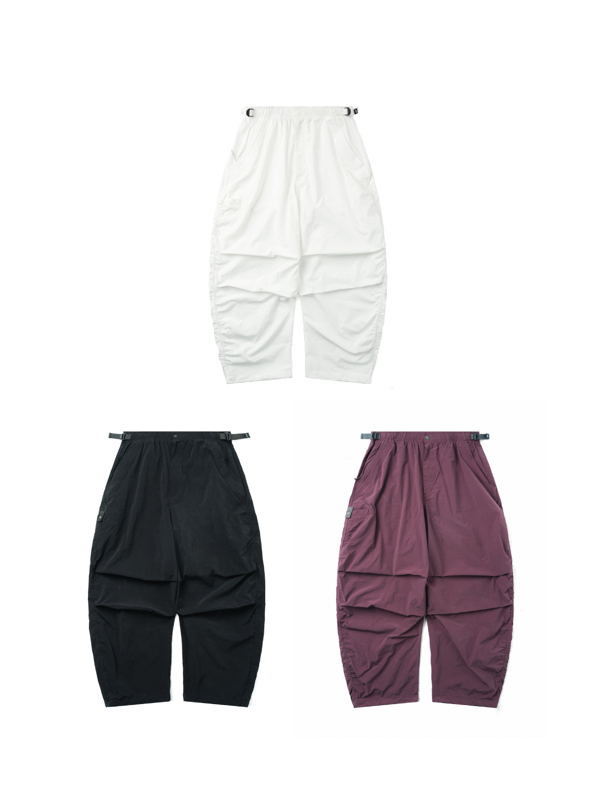 Belted Scimitar Silhouette Paratrooper Pants