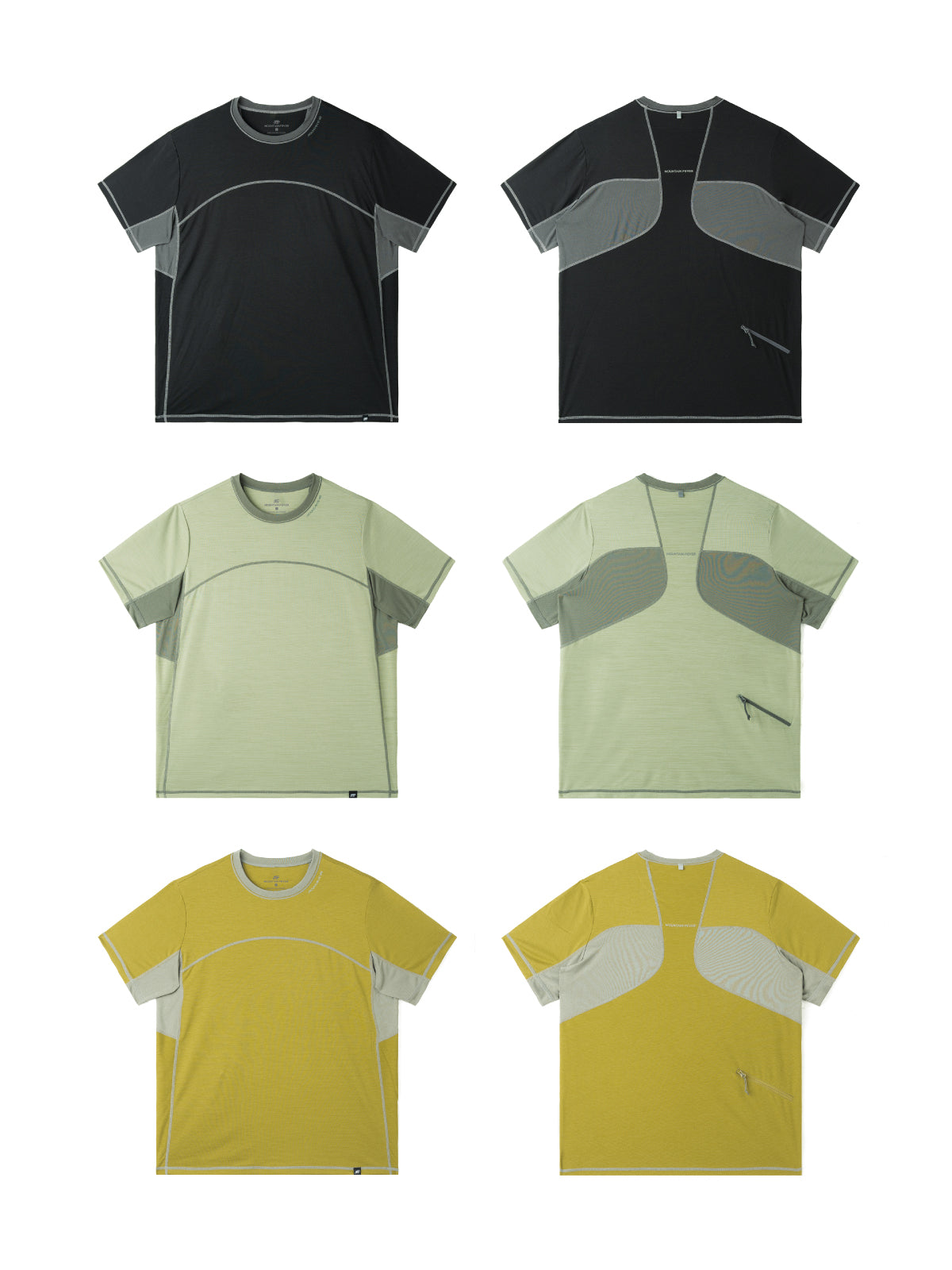 Seamless Color-Blocked Quick-Dry Short Sleeve