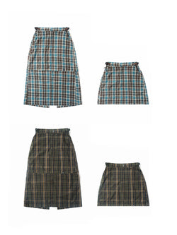 Detachable Plaid Skirt