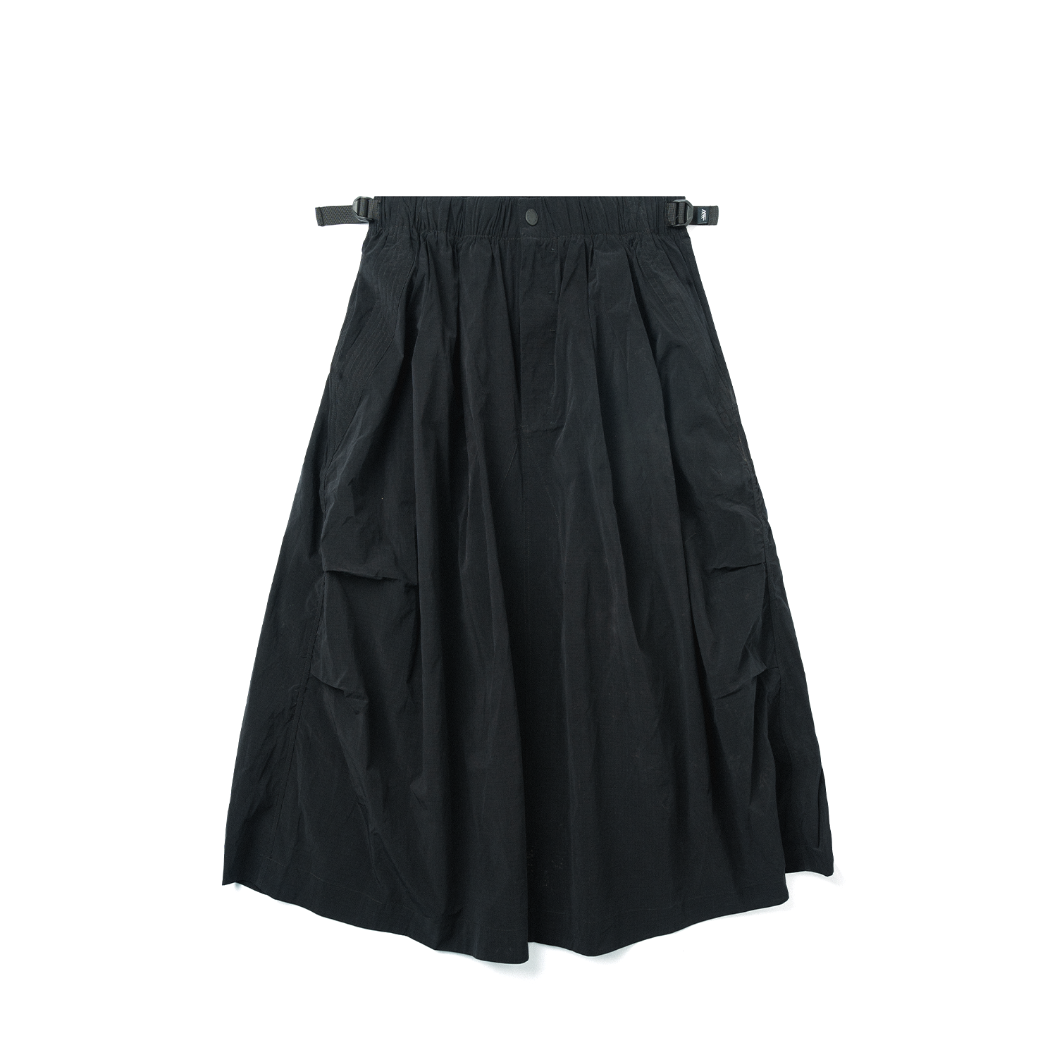 Belted Pleated Parachute Skirt