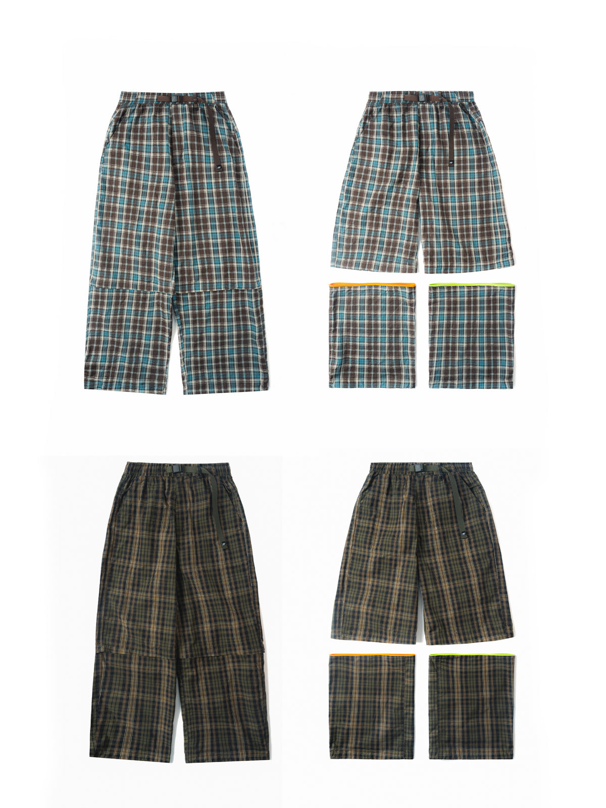Checkered Removable Pants