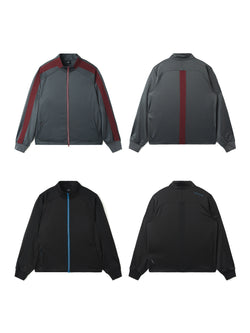 Color-block Stand Collar Sports Jacket