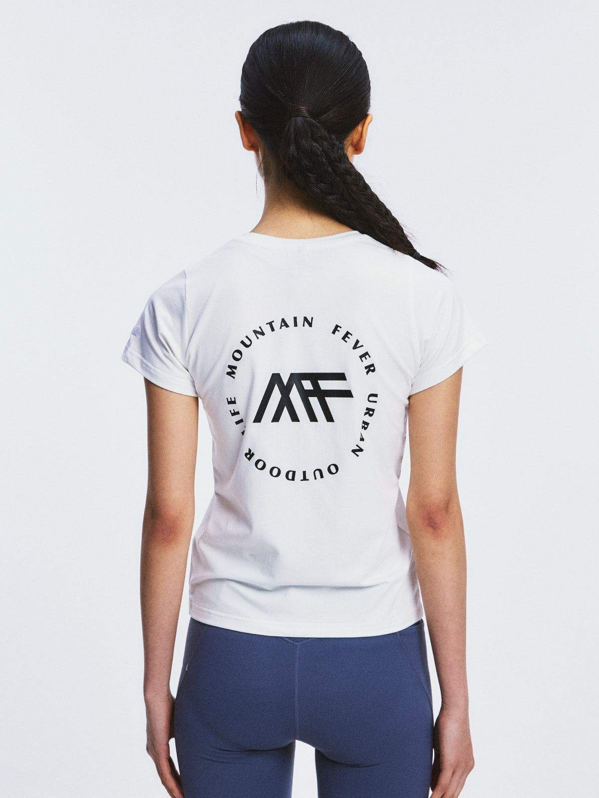 Women's Cropped Cool-Touch Short Sleeve Logo Tee