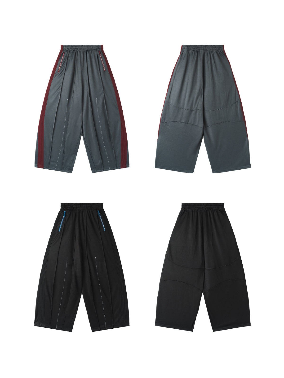 Color-blocked Loose-fit Sports Pants