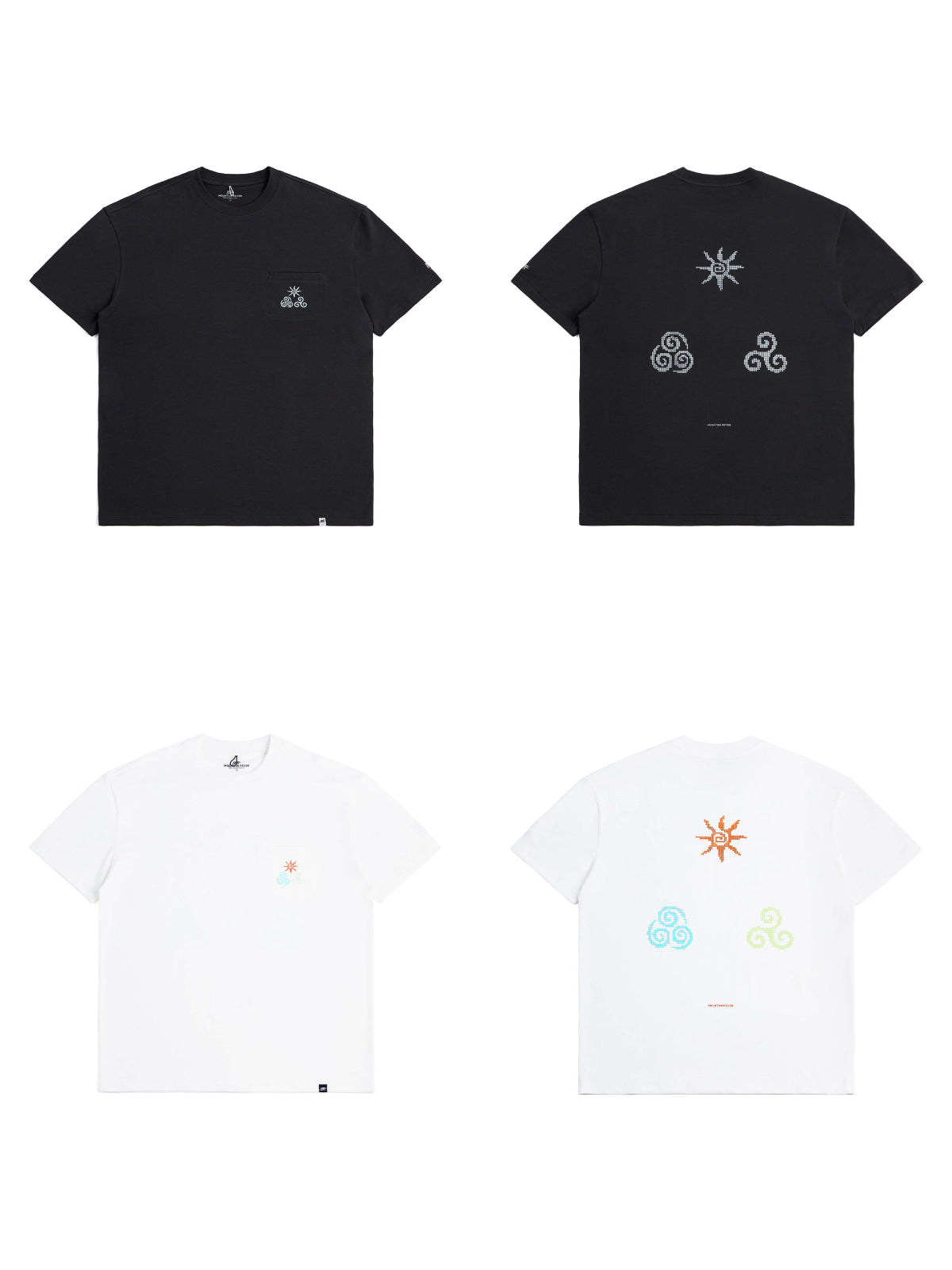 Fire Earth Water Print Short Sleeve Tee