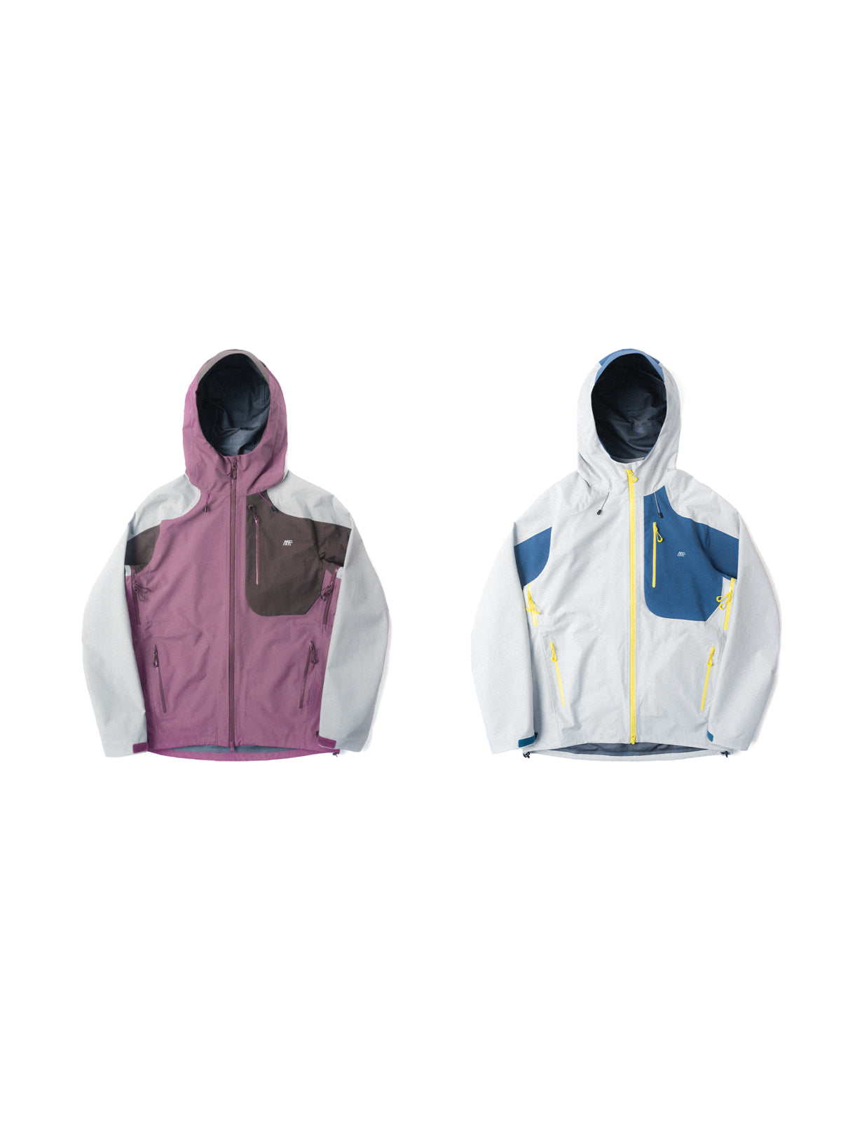 Asymmetric Color-Block Taped Seam Jacket with Strong Waterproof & High Breathability