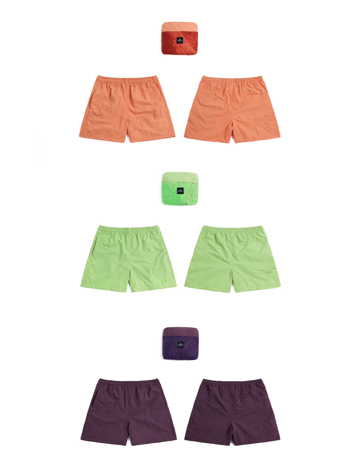 Diagonal Spliced Packable Shorts