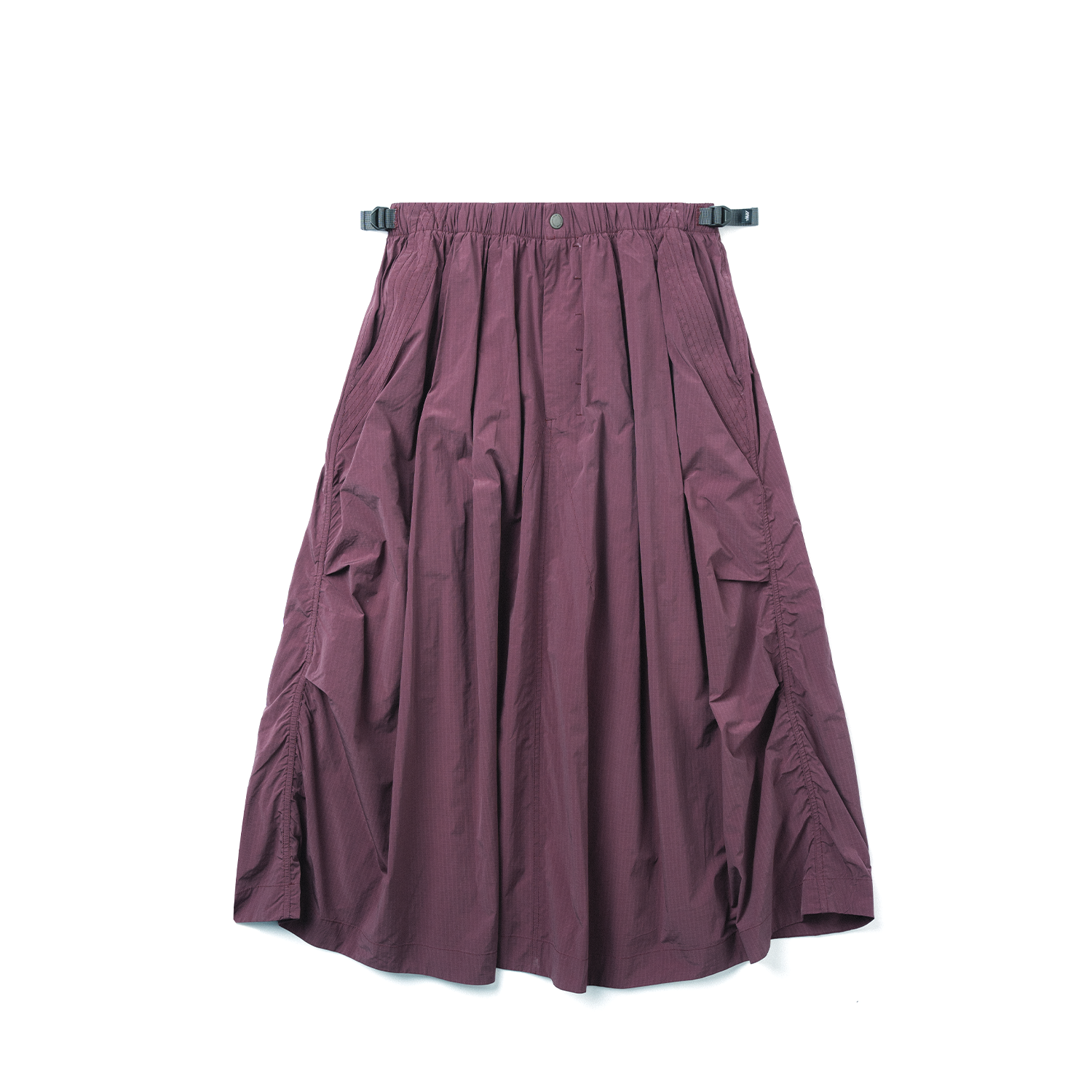 Belted Pleated Parachute Skirt