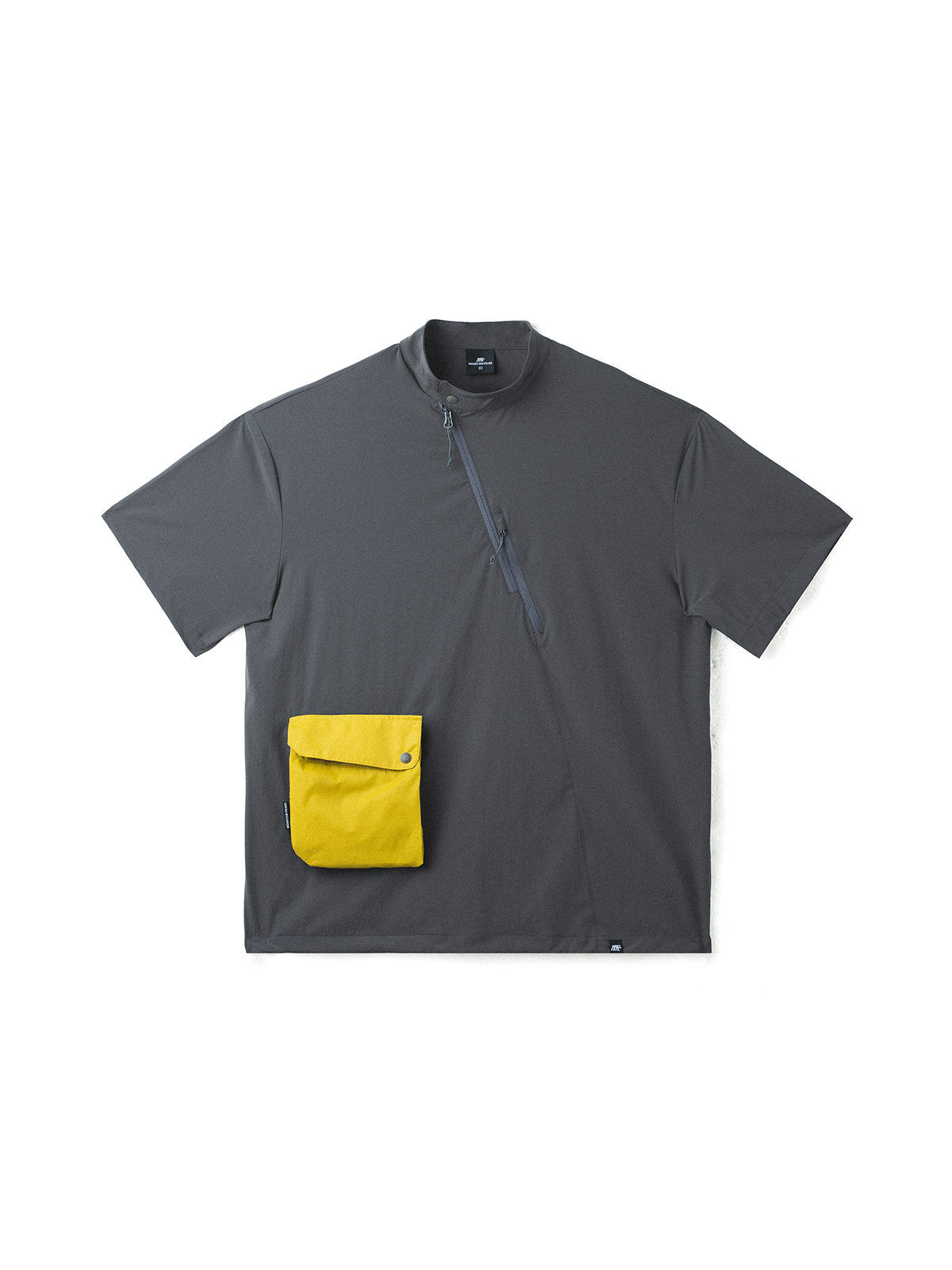 3M Reflective Quick-Dry Detachable Pocket High-Neck Short-Sleeve Shirt