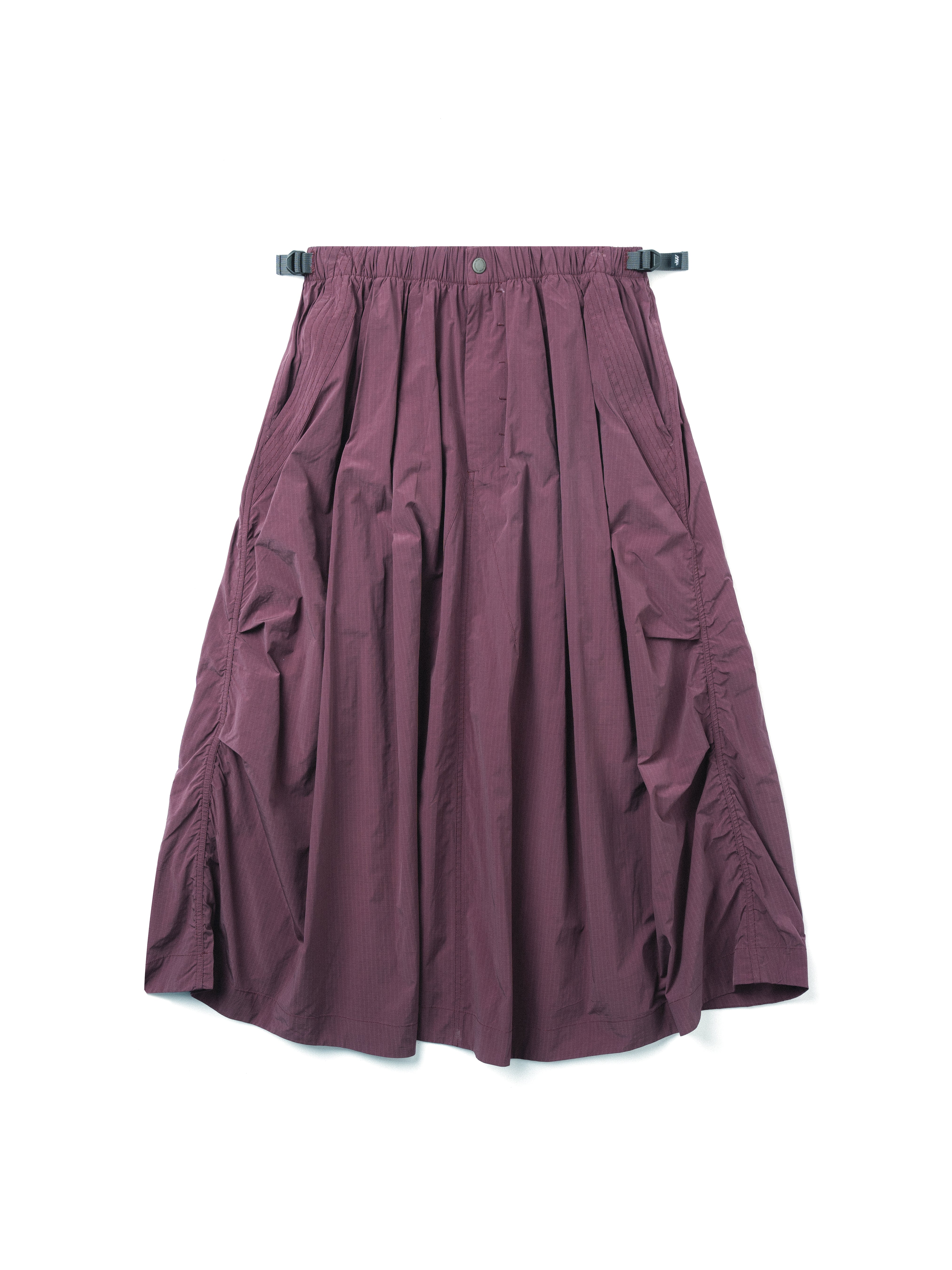 Belted Pleated Parachute Skirt