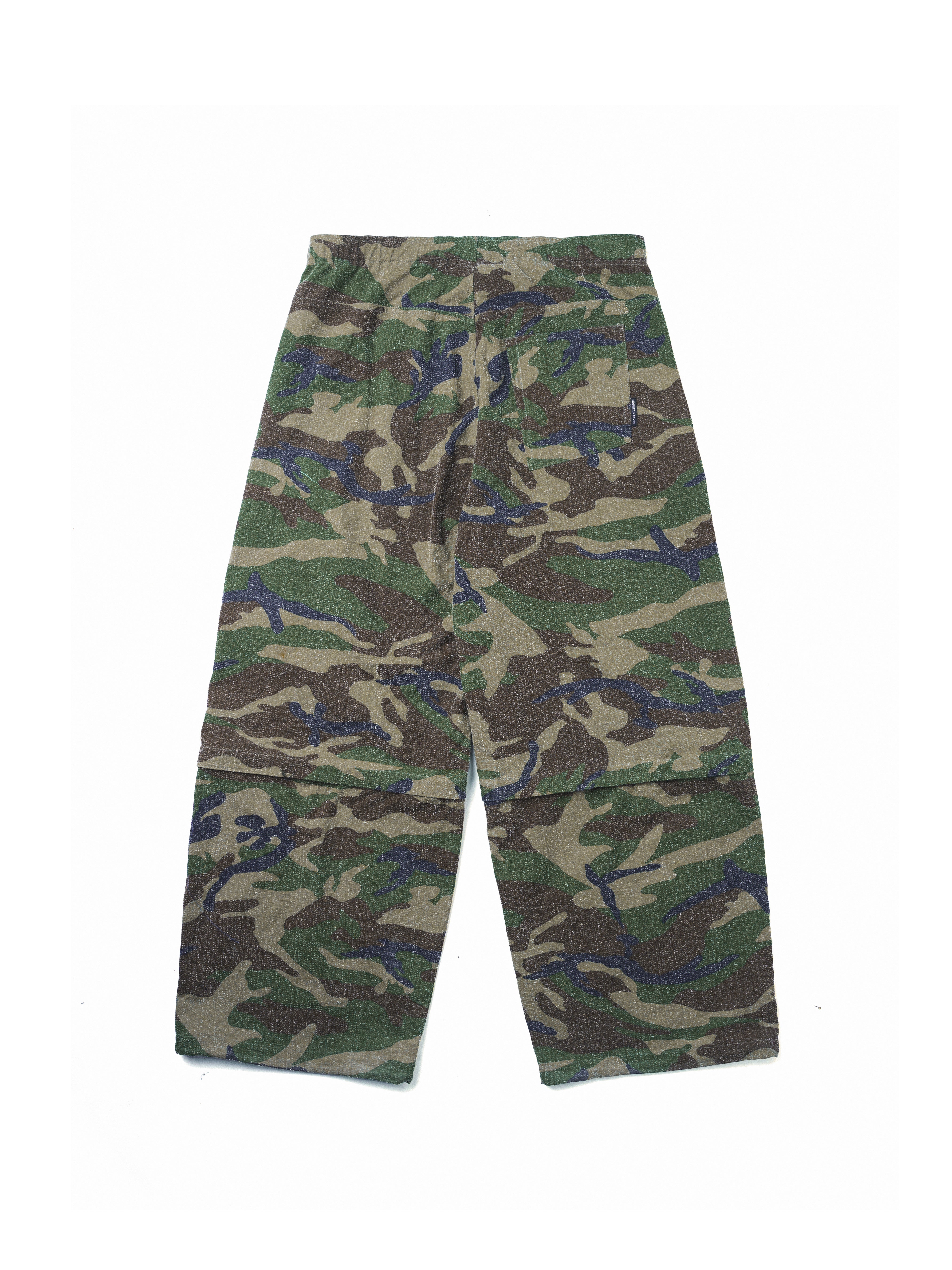 Worn Camouflage Detachable Pants - Capri Pants