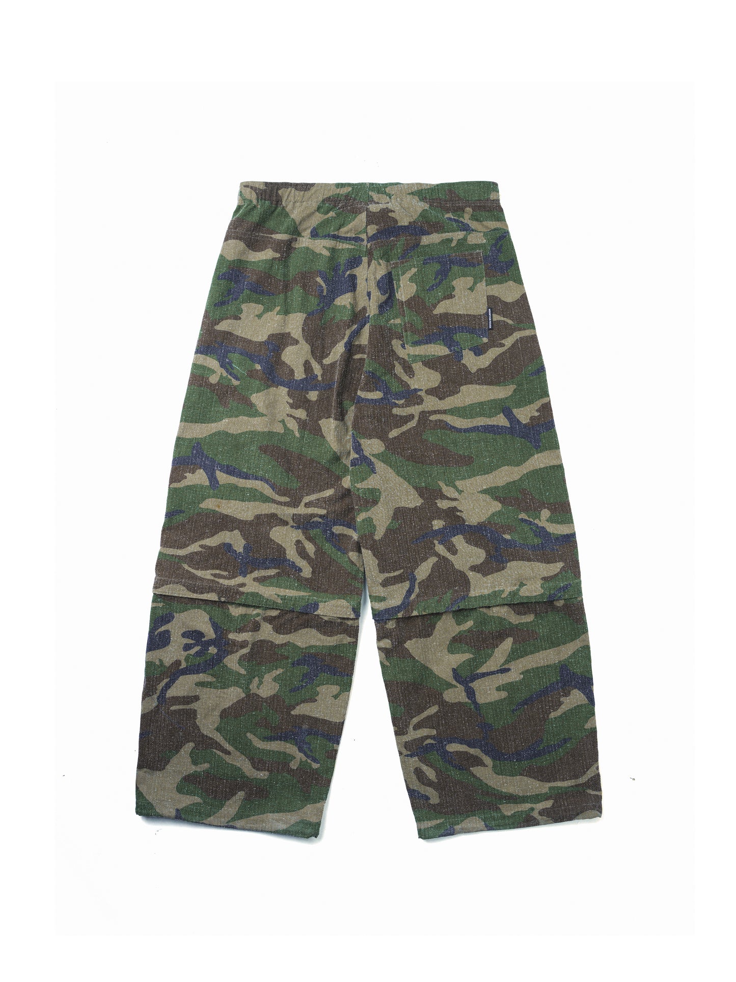 Worn Camouflage Detachable Pants - Capri Pants