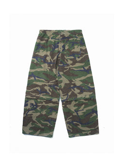 Worn Camouflage Detachable Pants - Capri Pants