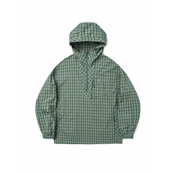 Plaid BAJA Hooded Half-Zip Windbreaker
