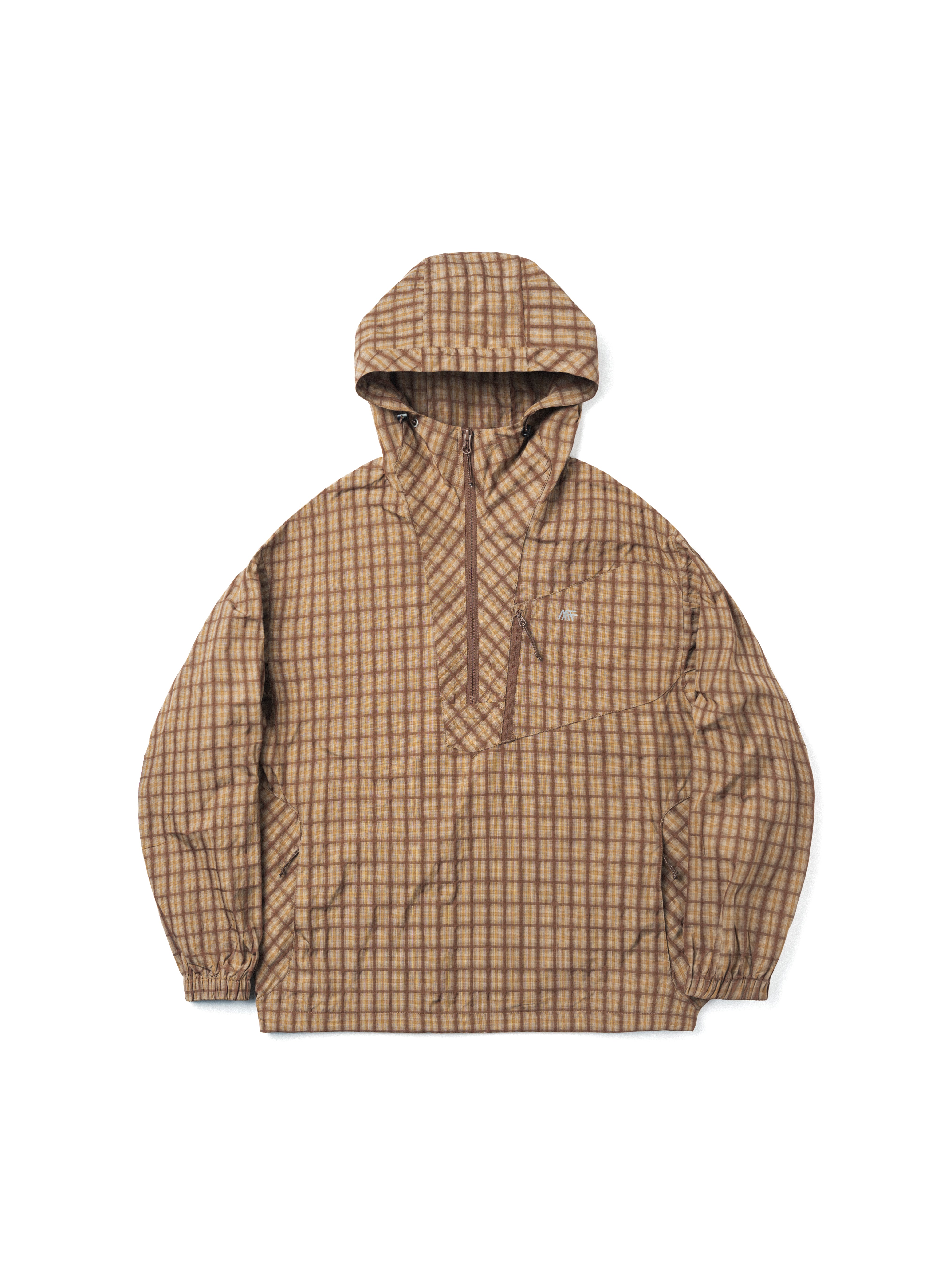 Plaid BAJA Hooded Half-Zip Windbreaker