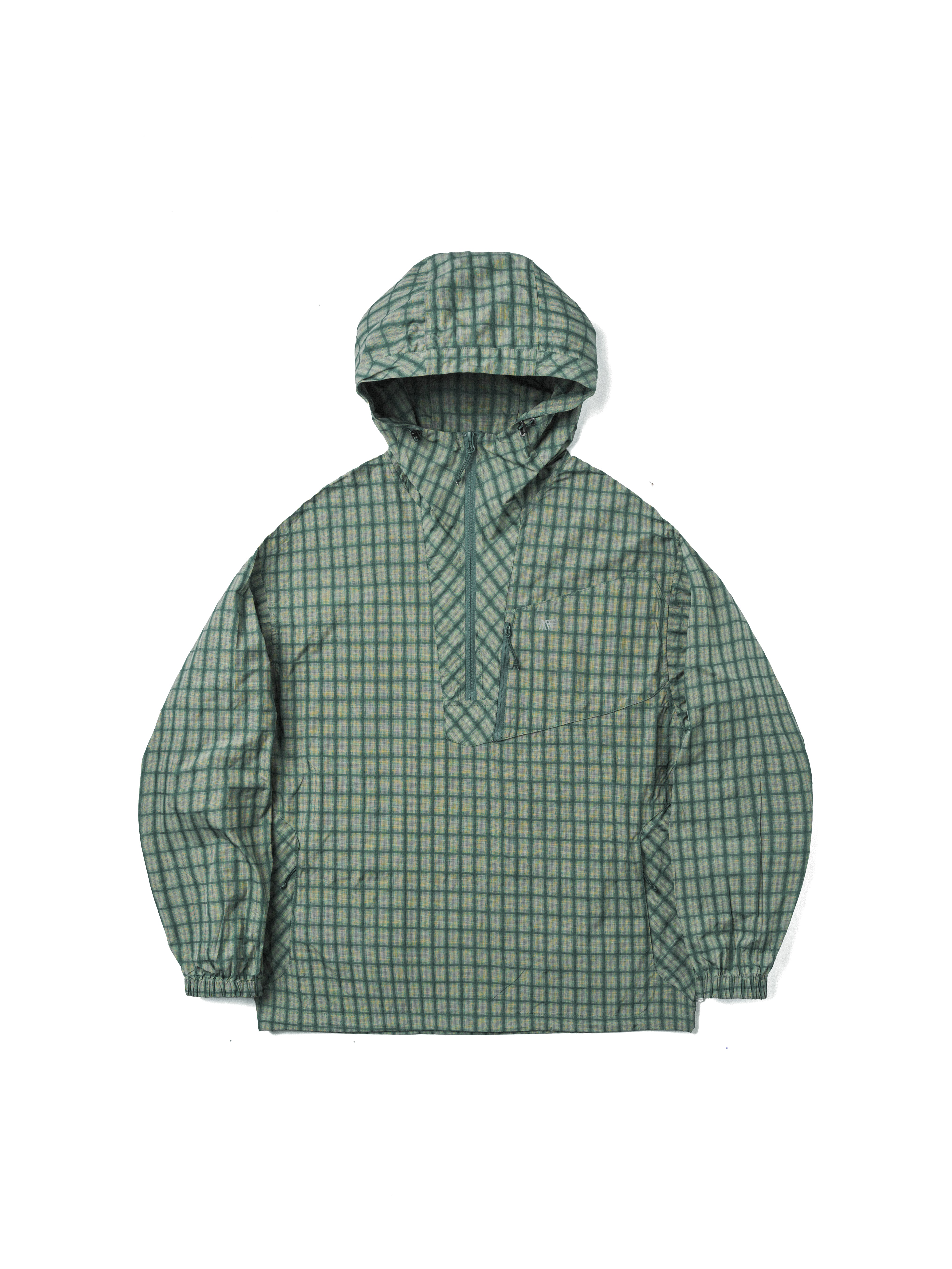 Plaid BAJA Hooded Half-Zip Windbreaker