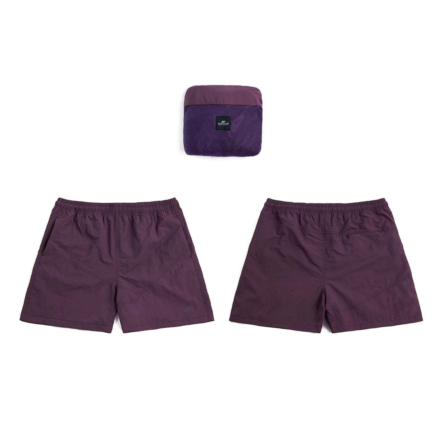 Diagonal Spliced Packable Shorts