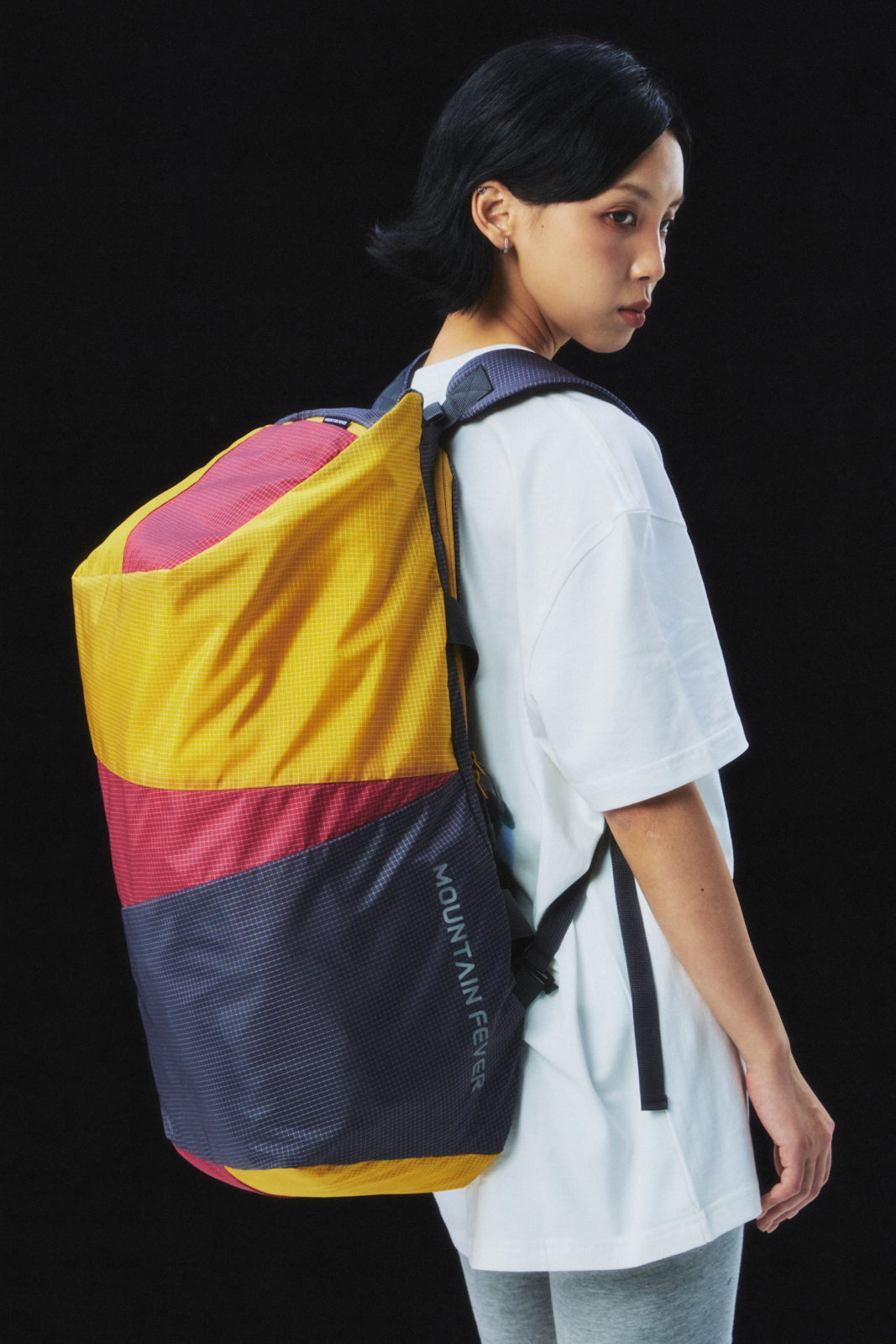 Two-tone Convertible Backpack / Handheld Travel Bag